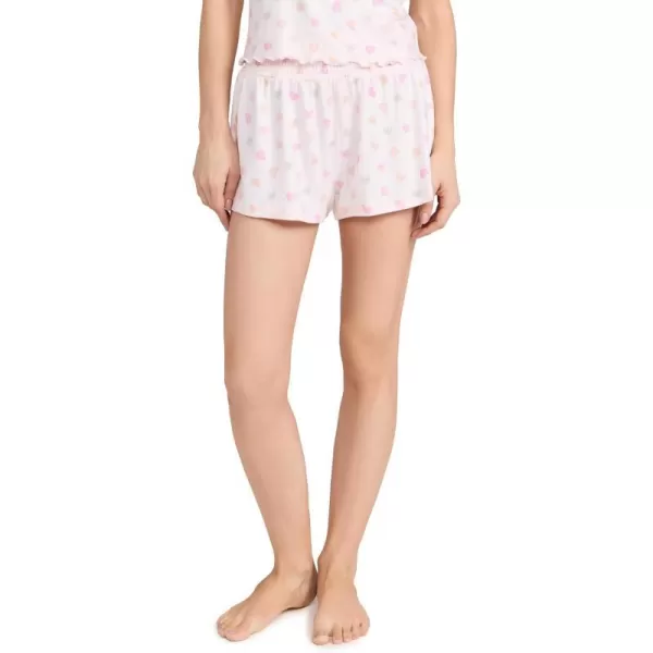 Z SUPPLY Womens Dawn Candy Hearts ShortWhisper Pink