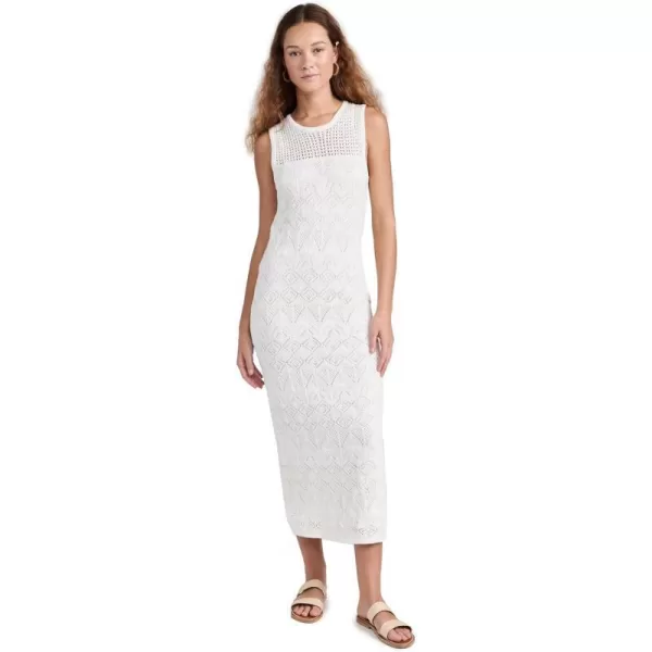 Z SUPPLY Womens Mallorca Crochet Midi DressWhite