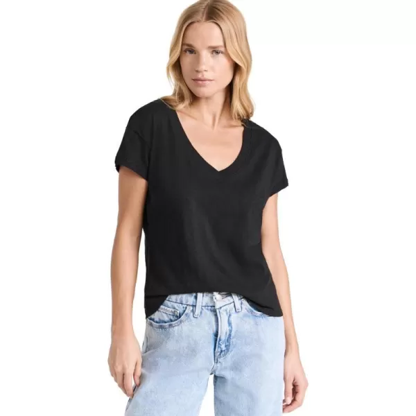 Z SUPPLY Womens Modern V Neck TeeBlack