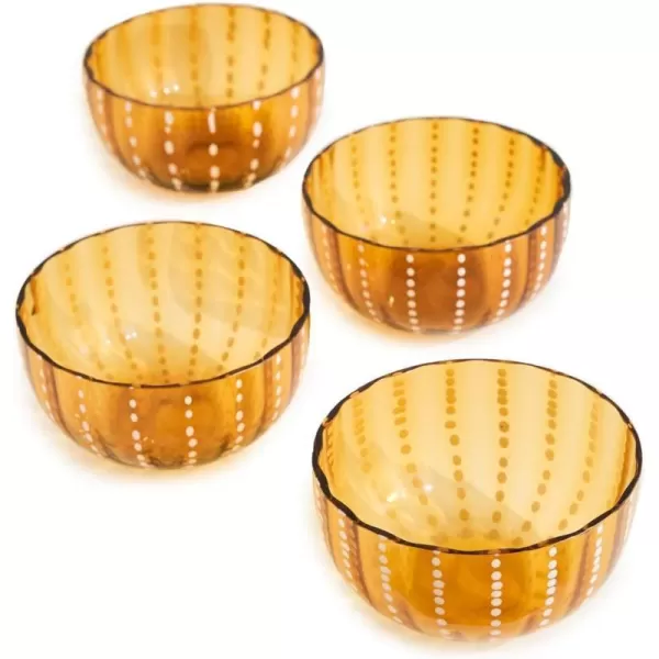 Zafferano Womens Perle Small Bowl Set of 4Amber