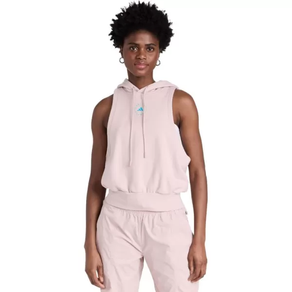 adidas by Stella McCartney Womens Sportswear Sleeveless HoodieNew Rose