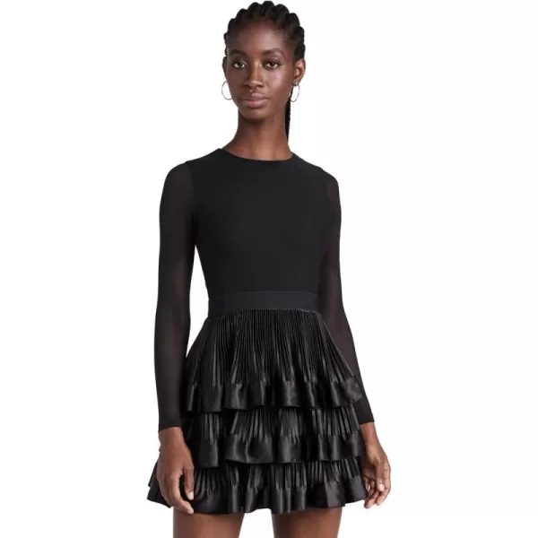 alice  olivia Womens Chara Ruffle Mini DressBlack