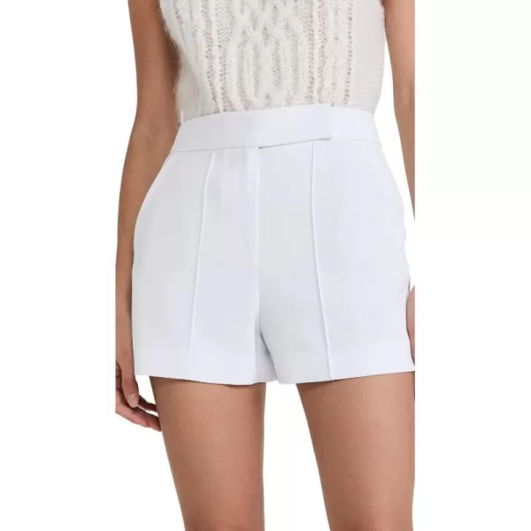 alice  olivia Womens Dylan High Waist Tab Pintuck ShortsWhite