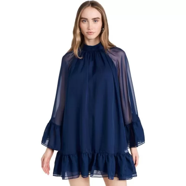 alice  olivia Womens Erna Cape Sleeve Mini DressAzure