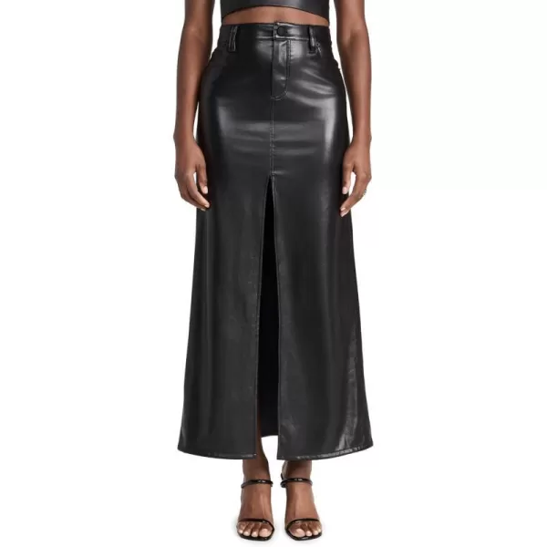 alice  olivia Womens Rye Vegan Leather Skirt with SlitBlack