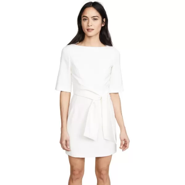 alice  olivia Womens Virgil Boat Neck Wrap DressOffwhite