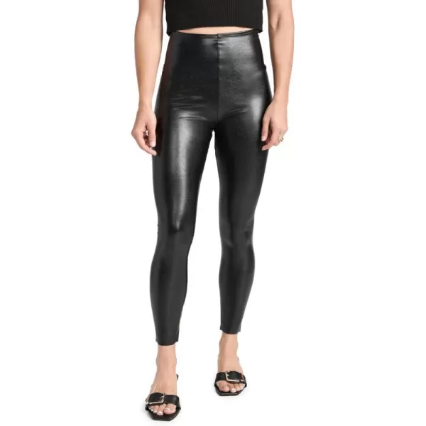 commando Womens Petite Perfect Control Faux Leather LeggingsBlack