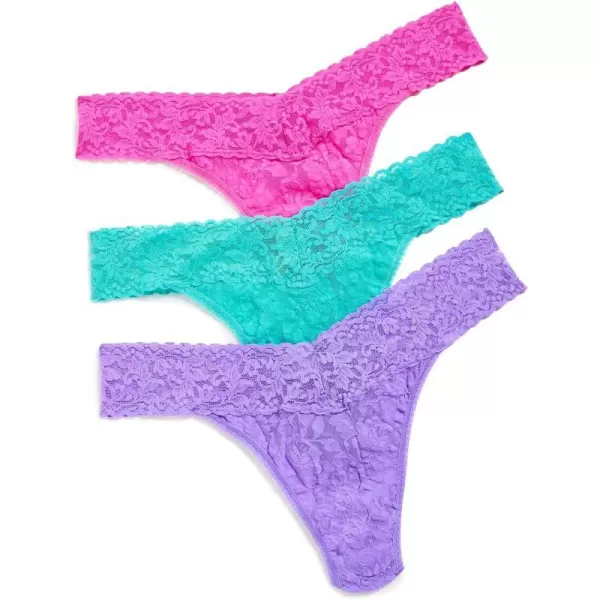 hanky panky Womens Original Rise Thongs Holiday 3Pack Gift BoxMulti