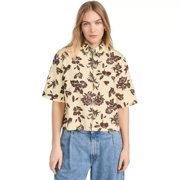 rag  bone Womens Junie Printed Poplin TopYlwfloral