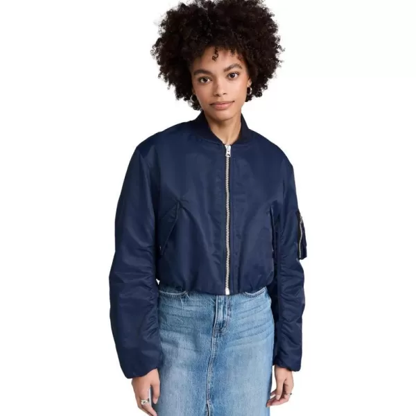 rag  bone Womens Maggie Cropped Nylon Bomber JacketSalute