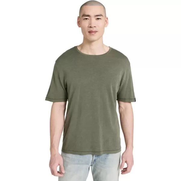 rag amp bone Mens Banks Double Faced Crew Neck TeeLichen