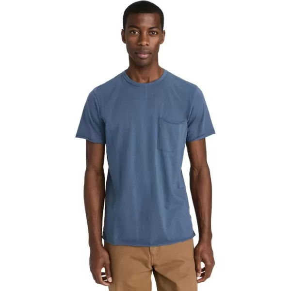 rag amp bone Mens Miles Tee in Principal JerseyWorn Indigo