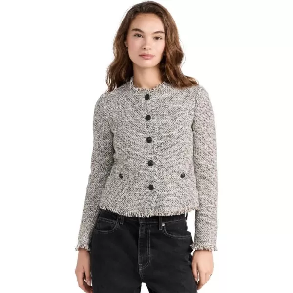 rag amp bone Womens Carmen Tweed JacketBlackwht