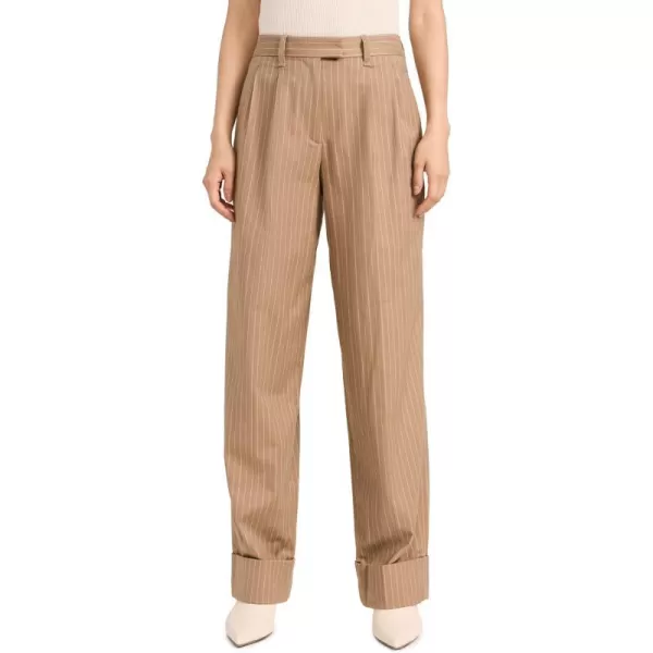 rag amp bone Womens Marianne Wool Stripe PantsCamel Stripe