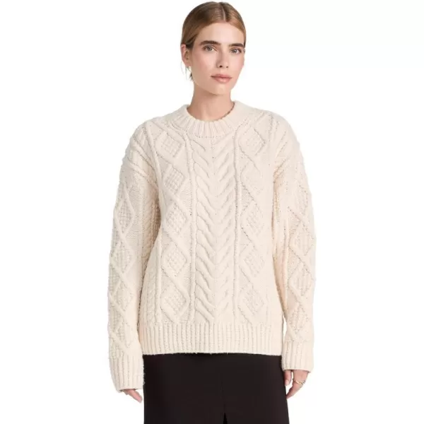 rag amp bone Womens Spencer Hand Knit CrewIvory