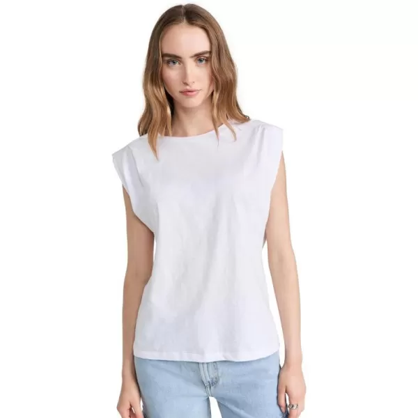 rag amp bone Womens The Slub Pleat TankWhite