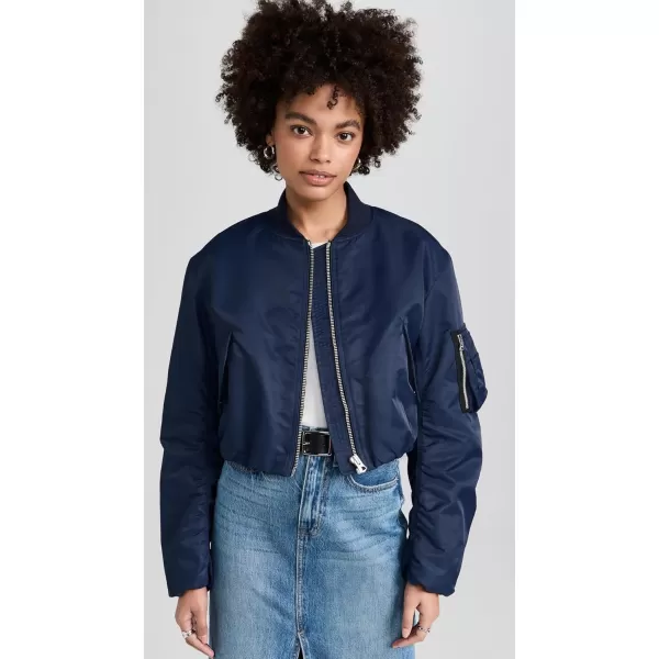 rag  bone Womens Maggie Cropped Nylon Bomber JacketSalute