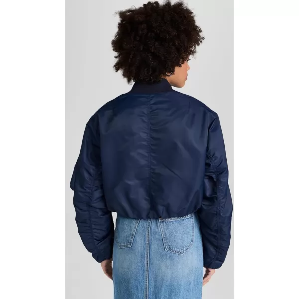 rag  bone Womens Maggie Cropped Nylon Bomber JacketSalute