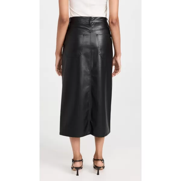 rag  bone Womens Sid Faux Leather Midi SkirtBlack