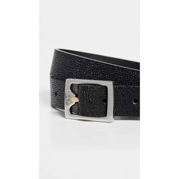 rag amp bone Womens Baby Boyfriend Belt 20 TexturedBlk