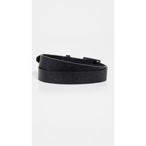 rag amp bone Womens Baby Boyfriend Belt 20 TexturedBlk