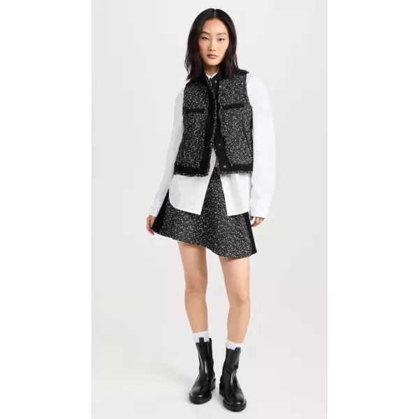 rag amp bone Womens Judith Tweed VestBlack Multi