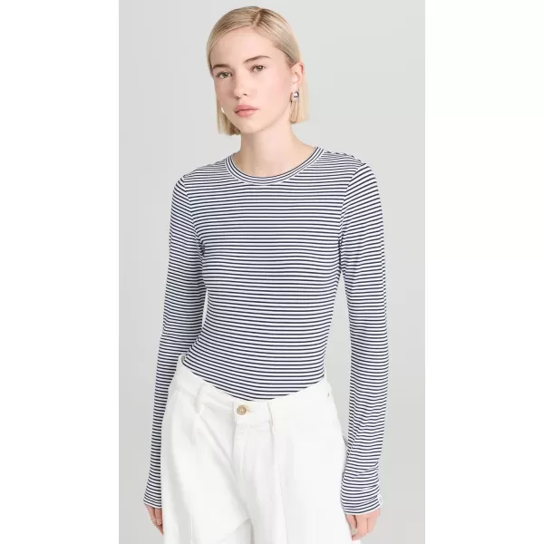 rag amp bone Womens Luca Stripe TopBlackwht