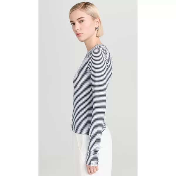 rag amp bone Womens Luca Stripe TopBlackwht