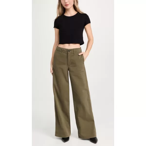 rag amp bone Womens Sofie Wide Leg ChinosOlive