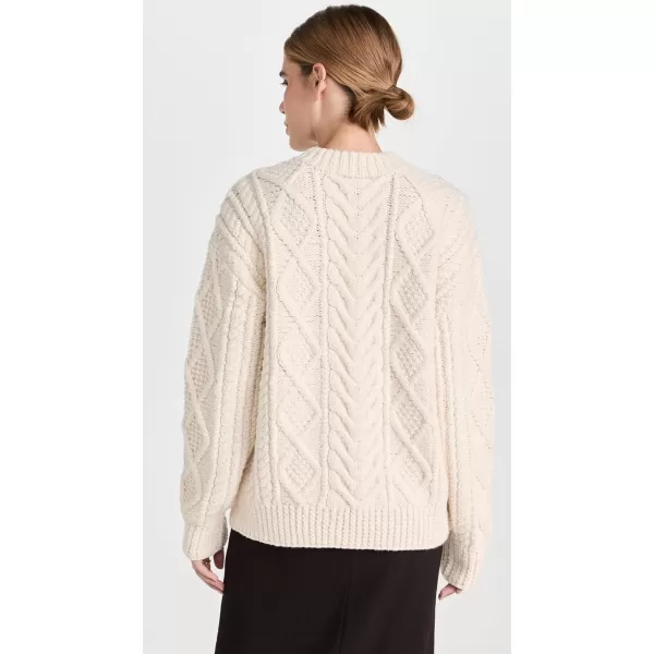 rag amp bone Womens Spencer Hand Knit CrewIvory