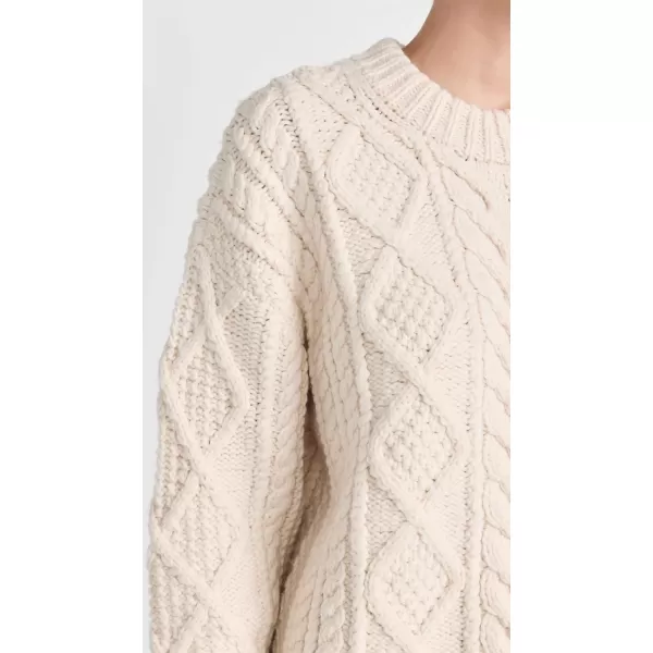 rag amp bone Womens Spencer Hand Knit CrewIvory