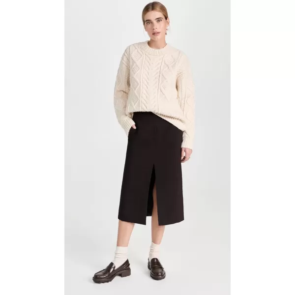 rag amp bone Womens Spencer Hand Knit CrewIvory