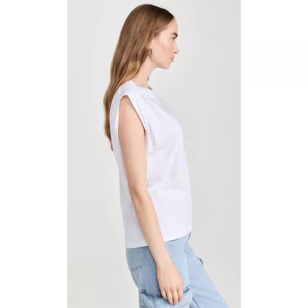 rag amp bone Womens The Slub Pleat TankWhite