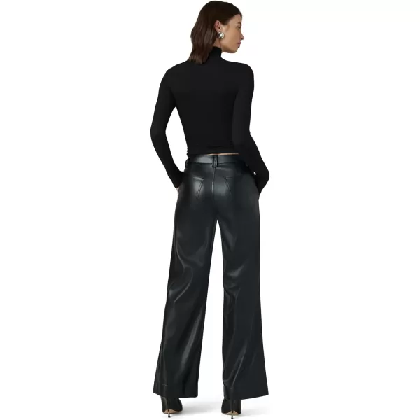 Joes Womens The Mia High Rise Wide Leg JeanBlack Vegan Leather