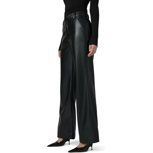 Joes Womens The Mia High Rise Wide Leg JeanBlack Vegan Leather