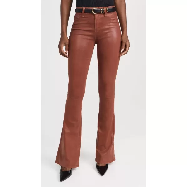 LAGENCE Womens Marty High Rise Flare JeansRich Ginger Coated