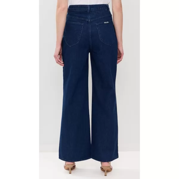 Rollas Womens Studio Flare Lou JeansDark Vintage Blue