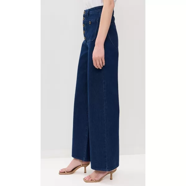 Rollas Womens Studio Flare Lou JeansDark Vintage Blue