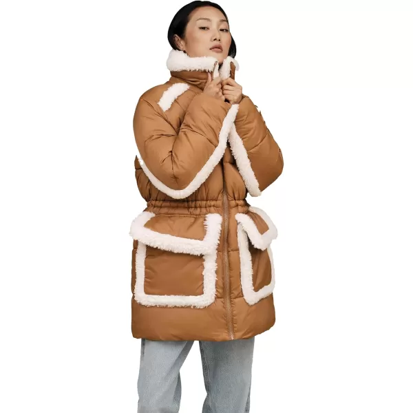 UGG Womens Amal Plushseam Puffer CoatChestnut