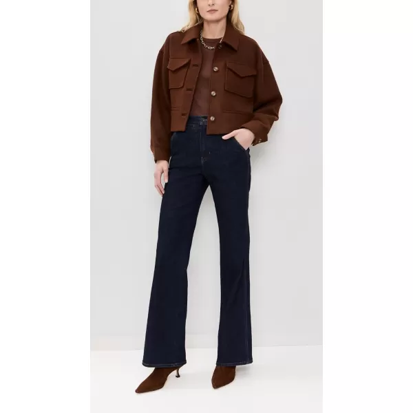 Veronica Beard Jean Womens Crosbie Wide Leg JeansIndigo Rinse