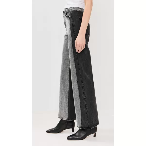 Veronica Beard Jean Womens Taylor Wide Leg JeansVolcanic Stone Colorblock