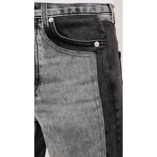 Veronica Beard Jean Womens Taylor Wide Leg JeansVolcanic Stone Colorblock