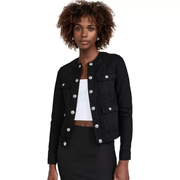 LAGENCE Womens Yari Collarless JacketNoir