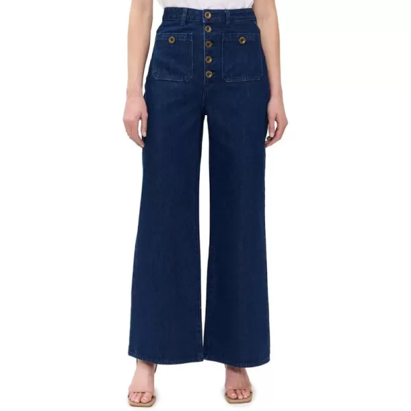 Rollas Womens Studio Flare Lou JeansDark Vintage Blue