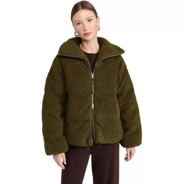 Varley Womens Wilkins Sherpa Puffer JacketDark Olive