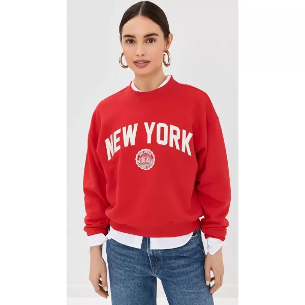 imageGood American Womens Brushed Fleece Crew Sweatshirt New YorkGrenadine003