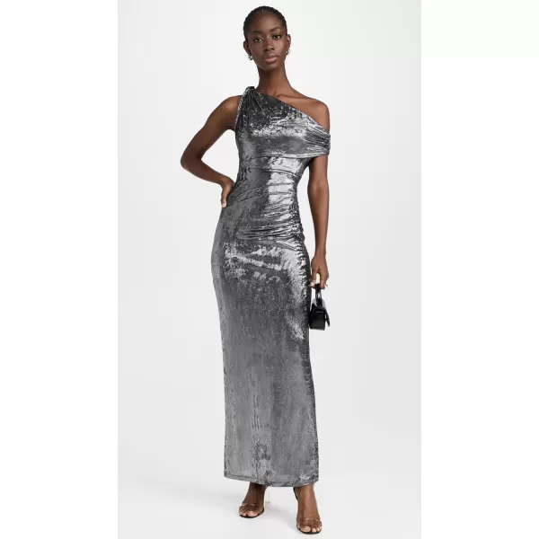 imageMISHA Womens Nyra Metallic GownSilver