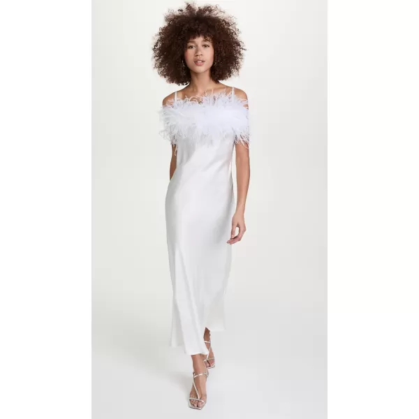 imageSleeper Womens Boheme Slip Dress with FeathersWhite