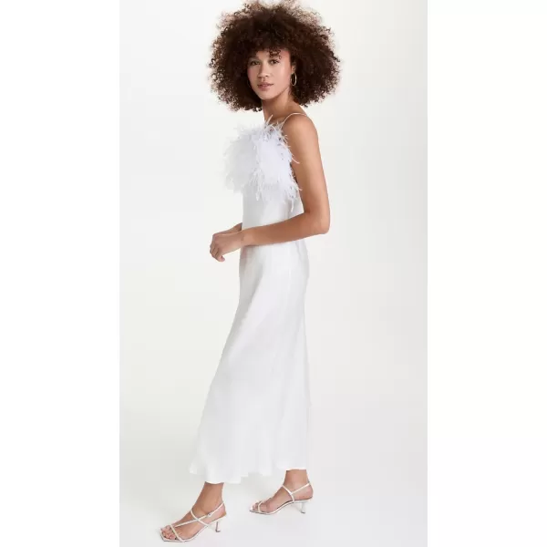 imageSleeper Womens Boheme Slip Dress with FeathersWhite