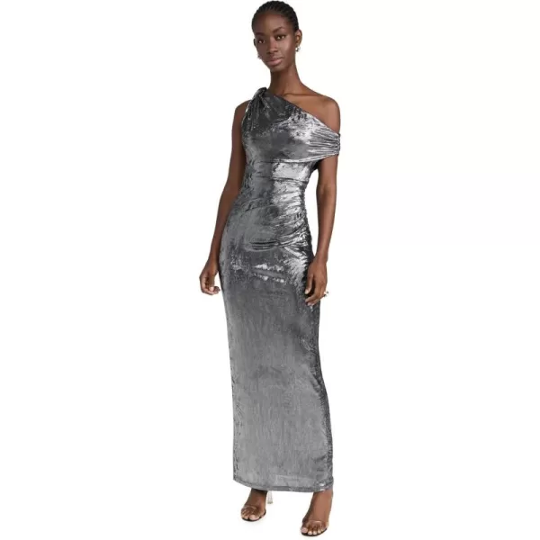 imageMISHA Womens Nyra Metallic GownSilver